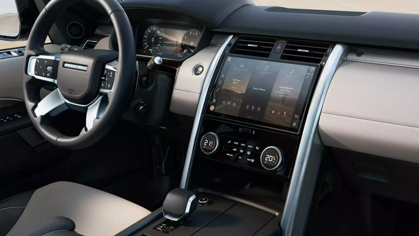 Der Innenraum eines Land Rovers